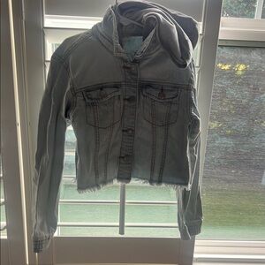 Cat & Jack Light Blue Denim Jacket with Hood